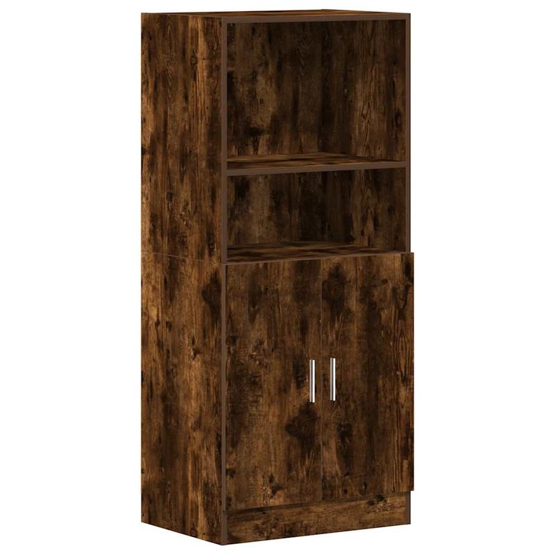 Casa si Gradina - Mobilier - Biblioteci si rafturi - Rafturi - Set dulap de bucatarie din 3 piese din lemn de stejar afumat - Infinity.ro
