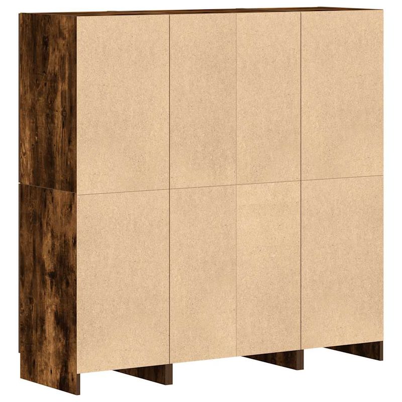 Casa si Gradina - Mobilier - Biblioteci si rafturi - Rafturi - Set dulap de bucatarie din 3 piese din lemn de stejar afumat - Infinity.ro