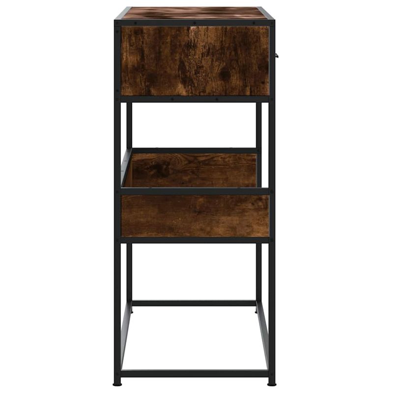 Casa si Gradina - Mobilier - Comode si corpuri - Console - Masuta consola, stejar fumuriu, 90x35x80 cm, lemn prelucrat - Infinity.ro