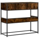 Casa si Gradina - Mobilier - Comode si corpuri - Console - Masuta consola, stejar fumuriu, 90x35x80 cm, lemn prelucrat - Infinity.ro