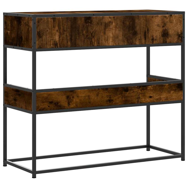 Casa si Gradina - Mobilier - Comode si corpuri - Console - Masuta consola, stejar fumuriu, 90x35x80 cm, lemn prelucrat - Infinity.ro