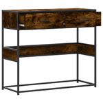 Casa si Gradina - Mobilier - Comode si corpuri - Console - Masuta consola, stejar fumuriu, 90x35x80 cm, lemn prelucrat - Infinity.ro