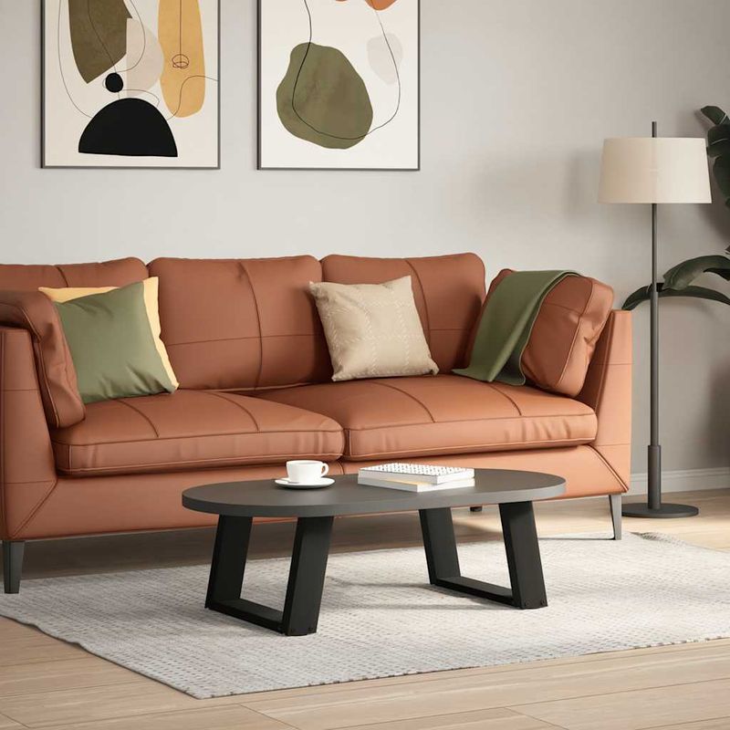 Casa si Gradina - Mobilier - Feronerie si accesorii mobila - Picioare pentru masuta de cafea in forma de U 2 buc Negru Otel - Infinity.ro