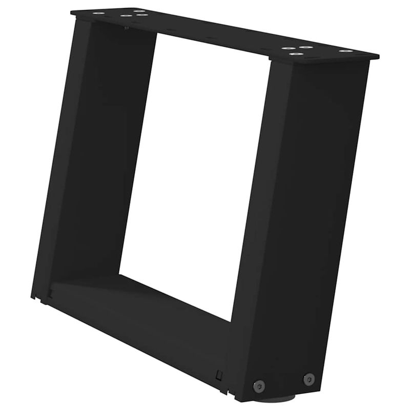 Casa si Gradina - Mobilier - Feronerie si accesorii mobila - Picioare pentru masuta de cafea in forma de U 2 buc Negru Otel - Infinity.ro