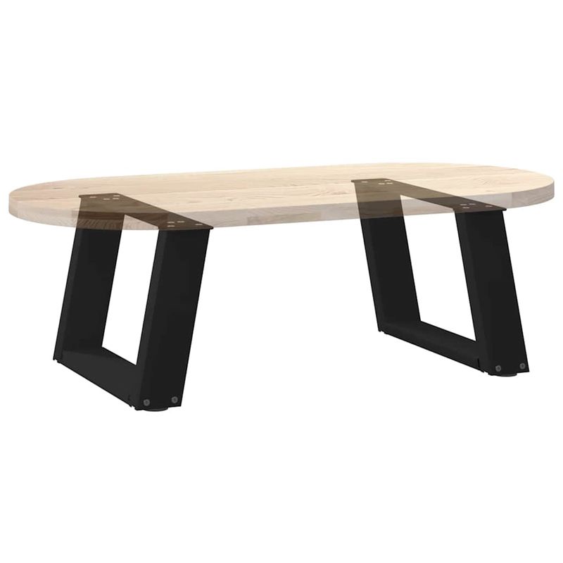 Casa si Gradina - Mobilier - Feronerie si accesorii mobila - Picioare pentru masuta de cafea in forma de U 2 buc Negru Otel - Infinity.ro