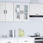 Casa si Gradina - Mobilier - Comode si corpuri - Corpuri bucatarie - Dulap de bucatarie cu usa din sticla „Porto” alb, model 1x dulap de perete din sticlă (2 uși), mărime 60x31x60 cm - Infinity.ro