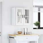 Casa si Gradina - Mobilier - Comode si corpuri - Corpuri bucatarie - Dulap de bucatarie cu usa din sticla „Porto” alb, model 1x dulap de perete din sticlă (2 uși), mărime 60x31x60 cm - Infinity.ro