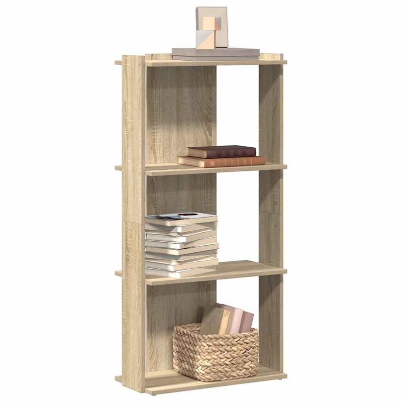 Casa si Gradina - Mobilier - Biblioteci si rafturi - Biblioteci - Biblioteca 3 niveluri stejar sonoma 60x30x120 cm lemn prelucrat - Infinity.ro
