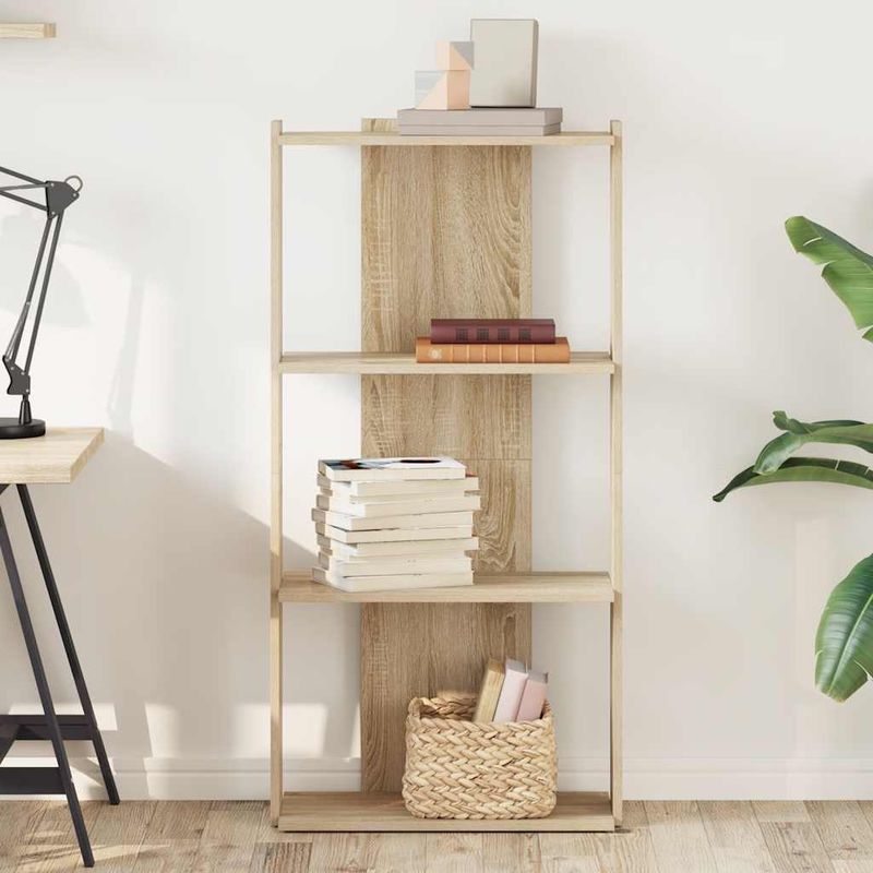 Casa si Gradina - Mobilier - Biblioteci si rafturi - Biblioteci - Biblioteca 3 niveluri stejar sonoma 60x30x120 cm lemn prelucrat - Infinity.ro