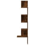 Casa si Gradina - Mobilier - Biblioteci si rafturi - Rafturi - Raft coltar perete stejar fumuriu 32x32x127,5 cm lemn prelucrat - Infinity.ro