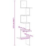 Casa si Gradina - Mobilier - Biblioteci si rafturi - Rafturi - Raft coltar perete stejar fumuriu 32x32x127,5 cm lemn prelucrat - Infinity.ro