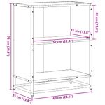 Casa si Gradina - Mobilier - Biblioteci si rafturi - Biblioteci - Biblioteca, stejar fumuriu, 60x35x76 cm, lemn prelucrat - Infinity.ro