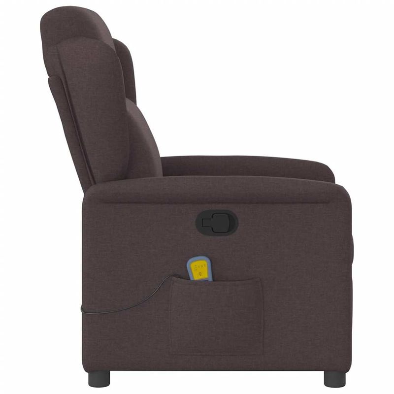 Ingrijire personala si Cosmetice - Sanatate si wellness - Articole wellness - Fotolii de masaj - Fotoliu de masaj rabatabil, maro inchis, material textil - Infinity.ro