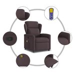 Ingrijire personala si Cosmetice - Sanatate si wellness - Articole wellness - Fotolii de masaj - Fotoliu de masaj rabatabil, maro inchis, material textil - Infinity.ro