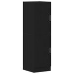 Casa si Gradina - Mobilier - Biblioteci si rafturi - Rafturi - Set dulap de bucatarie 2 piese Lemn negru prelucrat - Infinity.ro