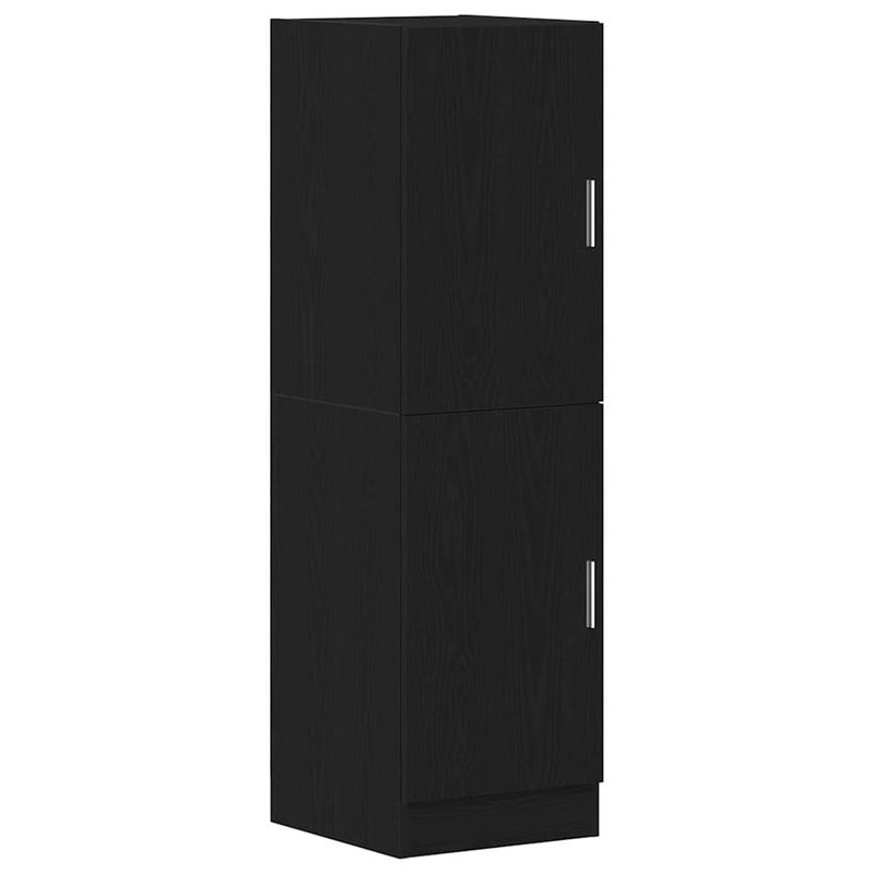 Casa si Gradina - Mobilier - Biblioteci si rafturi - Rafturi - Set dulap de bucatarie 2 piese Lemn negru prelucrat - Infinity.ro