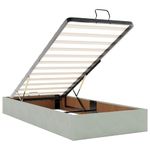 Casa si Gradina - Mobilier - Paturi si accesorii - Paturi - Cadru de pat otoman fara saltea Gri deschis 80x200 cm catifea - Infinity.ro