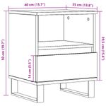 Casa si Gradina - Mobilier - Comode si corpuri - Noptiere - Noptiere, 2 buc., stejar artizanal, 40x35x50 cm, lemn prelucrat - Infinity.ro