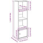 Casa si Gradina - Mobilier - Biblioteci si rafturi - Biblioteci - Biblioteca, stejar fumuriu, 31x24x102 cm, lemn prelucrat - Infinity.ro