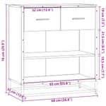 Casa si Gradina - Mobilier - Comode si corpuri - Comode - Bufeta gri Sonoma 68x35x76 cm din lemn prelucrat - Infinity.ro