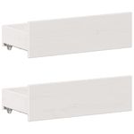 Casa si Gradina - Mobilier - Paturi si accesorii - Paturi - Pat cu biblioteca fara saltea, alb, 140x190 cm, lemn masiv pin - Infinity.ro