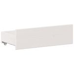 Casa si Gradina - Mobilier - Paturi si accesorii - Paturi - Pat cu biblioteca fara saltea, alb, 140x190 cm, lemn masiv pin - Infinity.ro