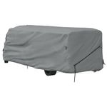 Auto si Moto - Intretinere auto - Huse auto - Husa de rulota gri 870x235x275 cm Tesatura netesuta - Infinity.ro
