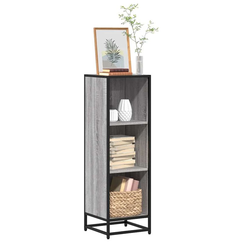 Casa si Gradina - Mobilier - Biblioteci si rafturi - Biblioteci - Biblioteca, gri sonoma, 33,5x33x107,5 cm, lemn prelucrat - Infinity.ro
