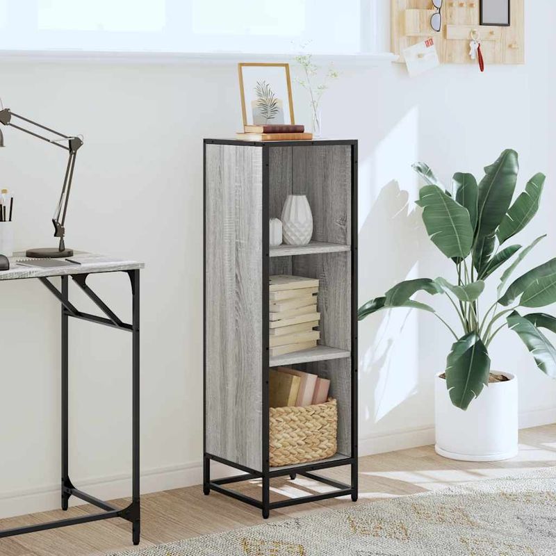 Casa si Gradina - Mobilier - Biblioteci si rafturi - Biblioteci - Biblioteca, gri sonoma, 33,5x33x107,5 cm, lemn prelucrat - Infinity.ro