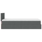 Casa si Gradina - Mobilier - Paturi si accesorii - Paturi - Pat otoman cu saltea tesatura gri inchis 90x200 cm, model design simplu - Infinity.ro