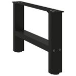 Casa si Gradina - Mobilier - Feronerie si accesorii mobila - Picioare masuta de cafea Negru 2 buc 30×50 cm Otel - Infinity.ro