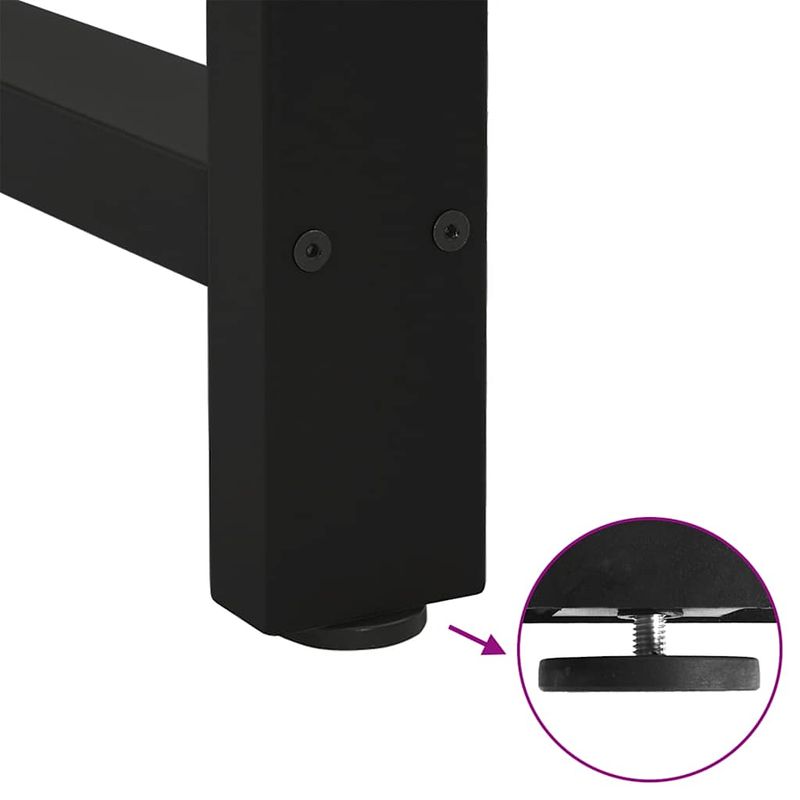 Casa si Gradina - Mobilier - Feronerie si accesorii mobila - Picioare masuta de cafea Negru 2 buc 30×50 cm Otel - Infinity.ro