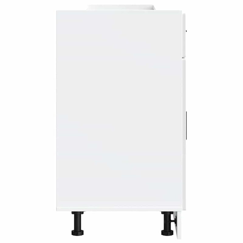 Casa si Gradina - Mobilier - Comode si corpuri - Corpuri bucatarie - Dulap baza de bucatarie „Porto” din lemn prelucrat alb lucios, mărime 60x46x81.5 cm, model 1x dulap inferior (2 uși 1 sertar) - Infinity.ro