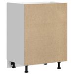 Casa si Gradina - Mobilier - Comode si corpuri - Corpuri bucatarie - Dulap baza de bucatarie „Porto” din lemn prelucrat alb lucios, mărime 60x46x81.5 cm, model 1x dulap inferior (2 uși 1 sertar) - Infinity.ro