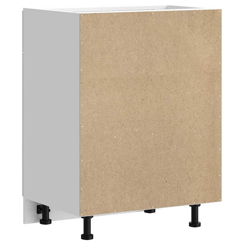 Casa si Gradina - Mobilier - Comode si corpuri - Corpuri bucatarie - Dulap baza de bucatarie „Porto” din lemn prelucrat alb lucios, mărime 60x46x81.5 cm, model 1x dulap inferior (2 uși 1 sertar) - Infinity.ro