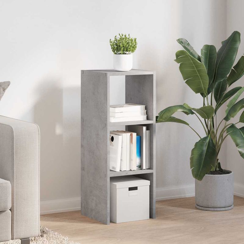Casa si Gradina - Mobilier - Biblioteci si rafturi - Biblioteci - Biblioteca stivuabila Gri Beton 30x30x80 cm Lemn prelucrat - Infinity.ro