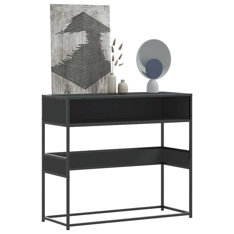 Casa si Gradina - Mobilier - Comode si corpuri - Console - Masuta consola, negru, 90x35x80 cm, lemn prelucrat - Infinity.ro