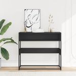 Casa si Gradina - Mobilier - Comode si corpuri - Console - Masuta consola, negru, 90x35x80 cm, lemn prelucrat - Infinity.ro
