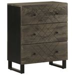 Casa si Gradina - Mobilier - Dulapuri si sifoniere - Dulapuri - Bufete 2 buc Negru 60x33x75 cm Lemn masiv Mango - Infinity.ro