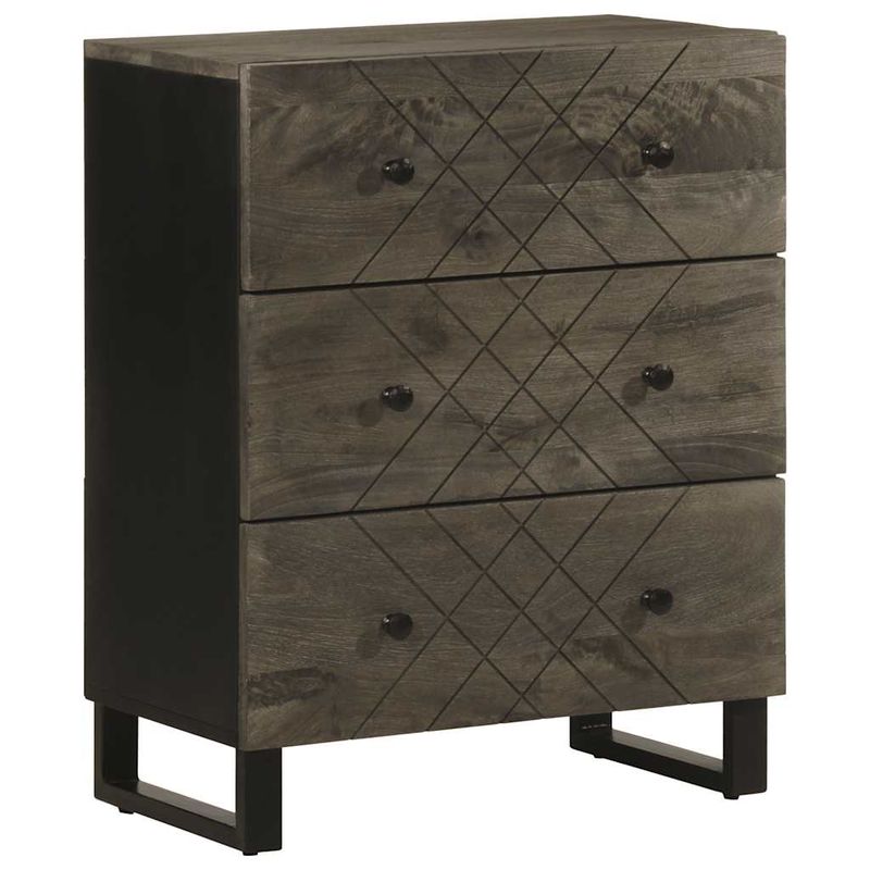 Casa si Gradina - Mobilier - Dulapuri si sifoniere - Dulapuri - Bufete 2 buc Negru 60x33x75 cm Lemn masiv Mango - Infinity.ro