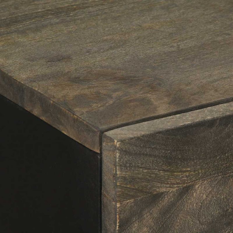 Casa si Gradina - Mobilier - Dulapuri si sifoniere - Dulapuri - Bufete 2 buc Negru 60x33x75 cm Lemn masiv Mango - Infinity.ro