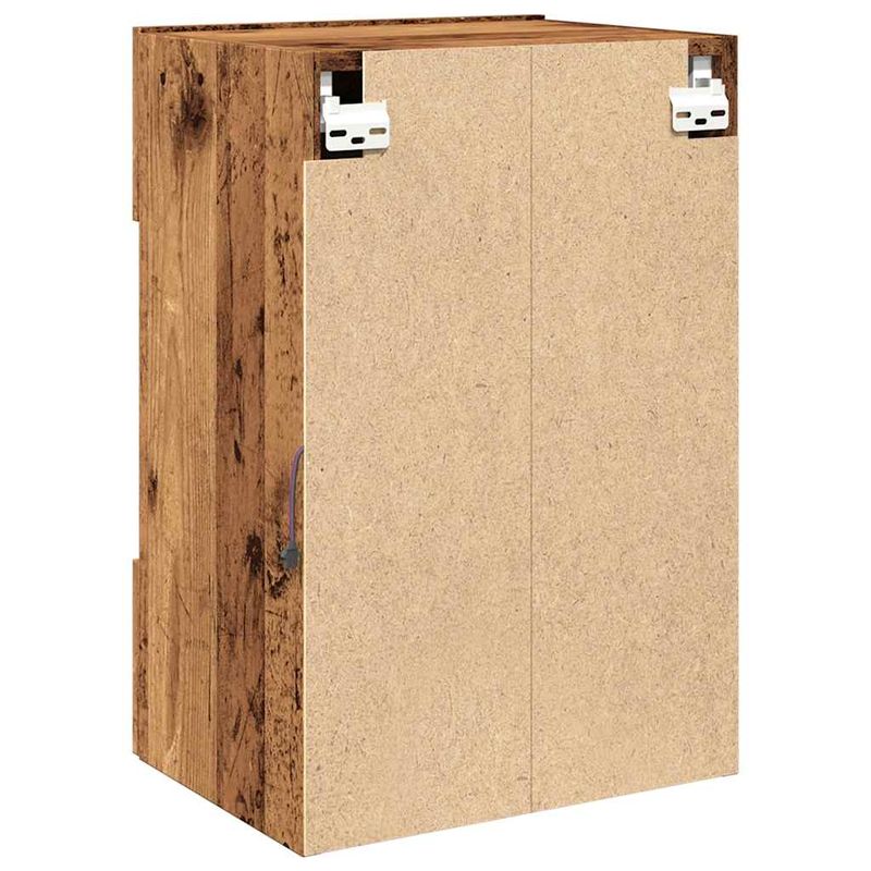 Casa si Gradina - Mobilier - Comode si corpuri - Comode - Comode TV perete cu lumini LED 2 buc. lemn vechi 40x30x60,5 cm - Infinity.ro