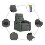 Ingrijire personala si Cosmetice - Sanatate si wellness - Articole wellness - Fotolii de masaj - Fotoliu de masaj rabatabil, gri inchis, material textil - Infinity.ro