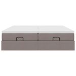 Casa si Gradina - Mobilier - Paturi si accesorii - Paturi - Cadru de pat otoman cu saltele Taupe 200x200cm tesatura - Infinity.ro
