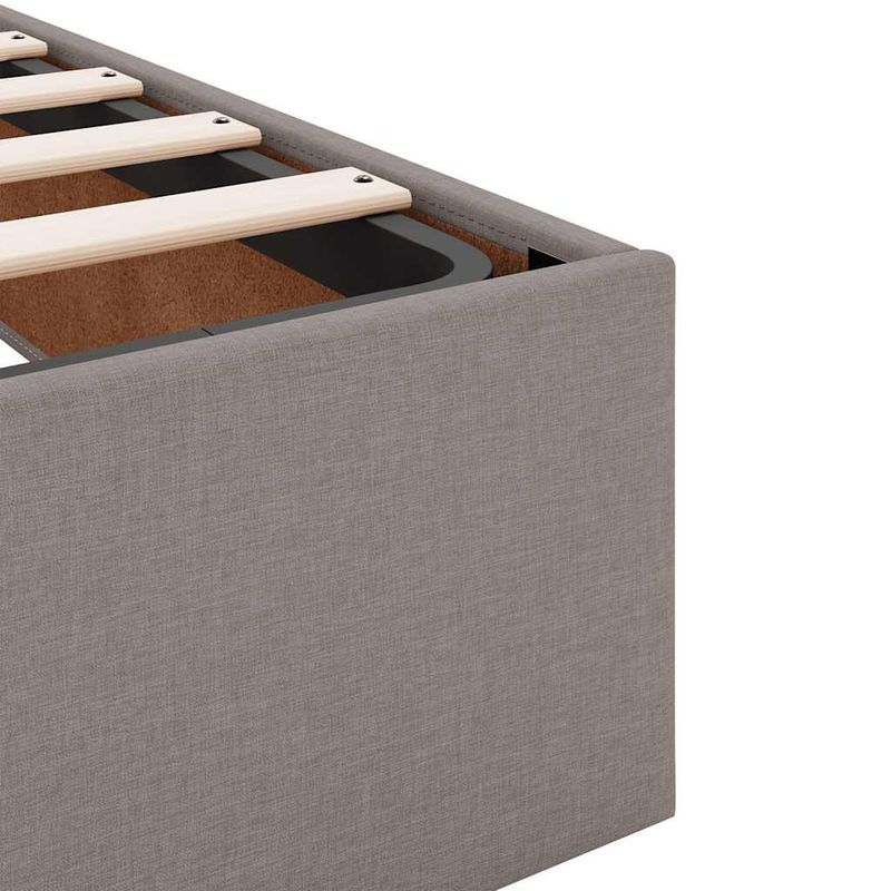 Casa si Gradina - Mobilier - Paturi si accesorii - Paturi - Cadru de pat otoman cu saltele Taupe 200x200cm tesatura - Infinity.ro