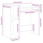 Casa si Gradina - Mobilier - Mese si birouri - Birouri - Birou cu rafturi, stejar sonoma, 84x40x78 cm, PAL - Infinity.ro