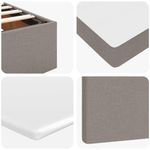 Casa si Gradina - Mobilier - Paturi si accesorii - Paturi - Pat otoman cu saltea Taupe 100x200 cm Stofa, model design simplu - Infinity.ro