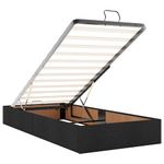 Casa si Gradina - Mobilier - Paturi si accesorii - Paturi - Pat otoman cu saltea negru 100x200 cm stofa, model nasturi - Infinity.ro