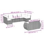 Casa si Gradina - Gradina si terasa - Mobilier exterior - Canapele si fotolii gradina - Set canapele de gradina cu perne, 9 piese, maro, poliratan - Infinity.ro