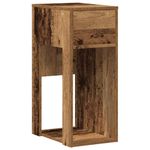 Casa si Gradina - Mobilier - Mese si birouri - Birouri - Suport turn pentru computer cu sertar lemn vechi 30x44x74 cm - Infinity.ro